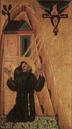 MASTER of San Francesco Bardi St Francis Receiving the Stigmata Norge oil painting art